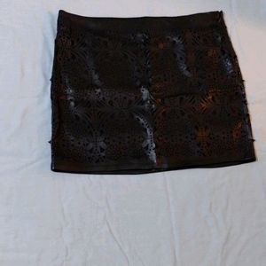 Black pleather skirt